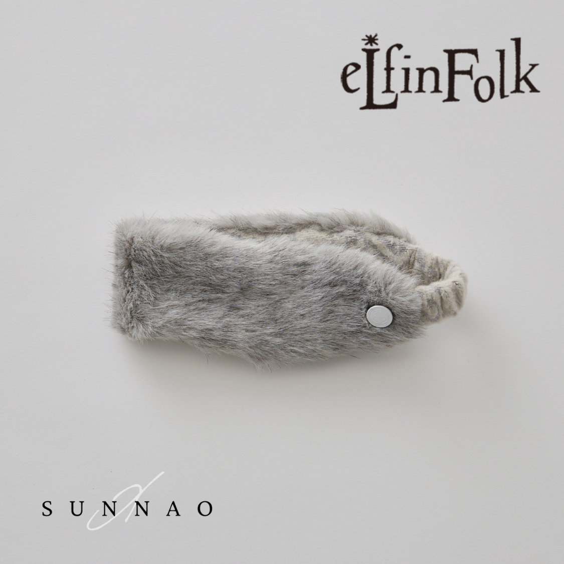 <eLfinFolk> Fur Turban - light gray