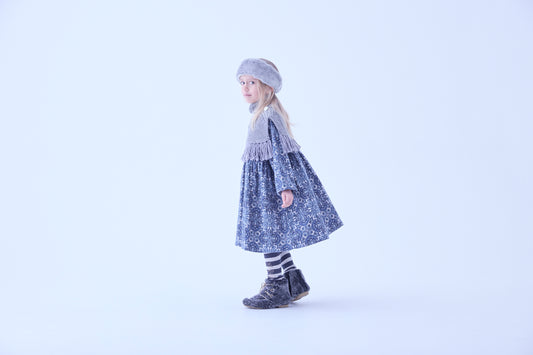 <eLfinFolk> Snow Crystal Printed Dress - blue