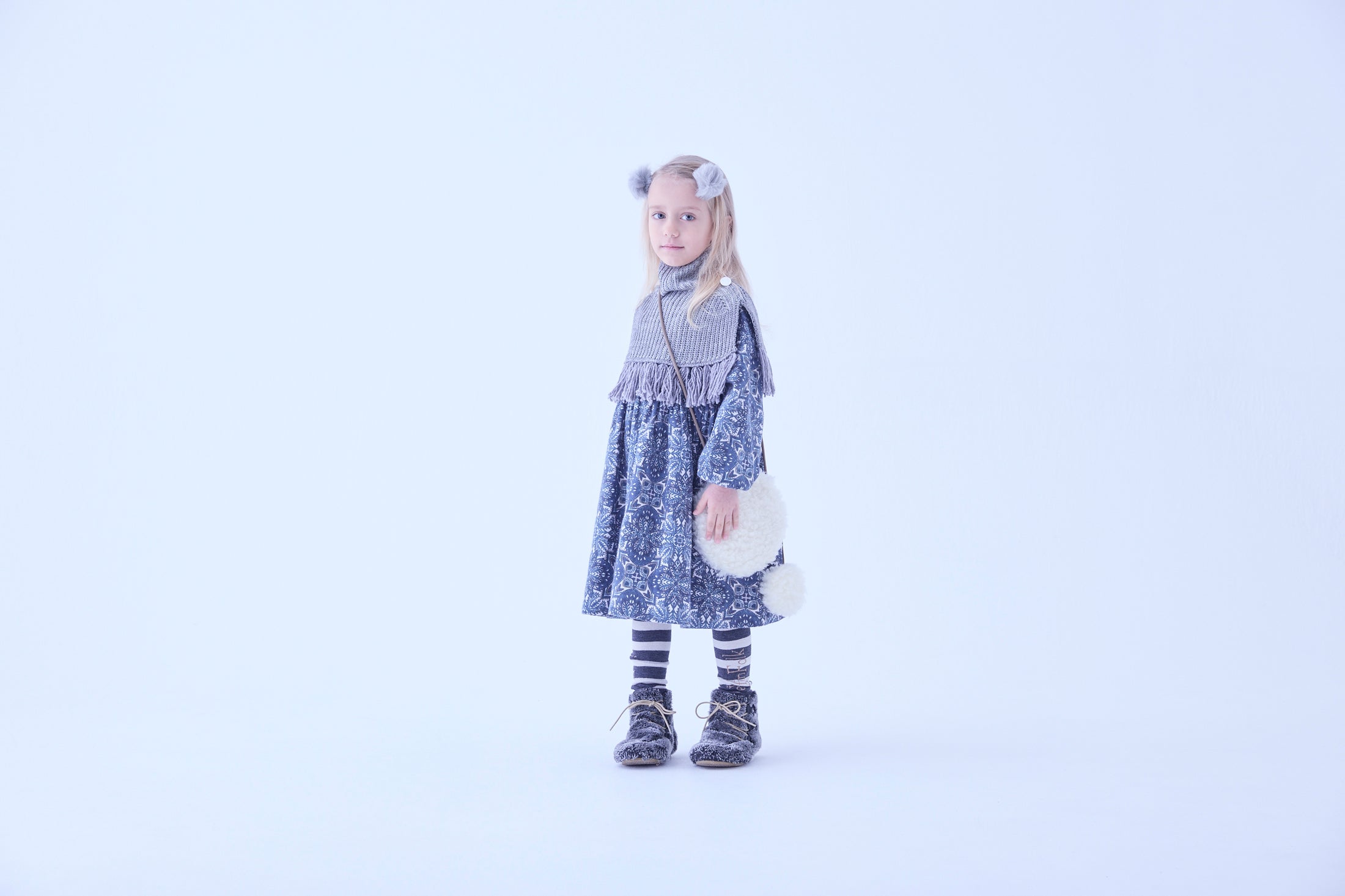 <eLfinFolk> Fur Hair Clip - light gray