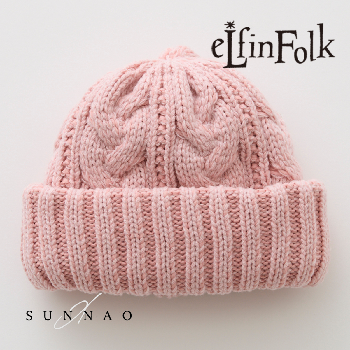 <eLfinFolk> Bulky Cable Beanie by CA4LA - pink