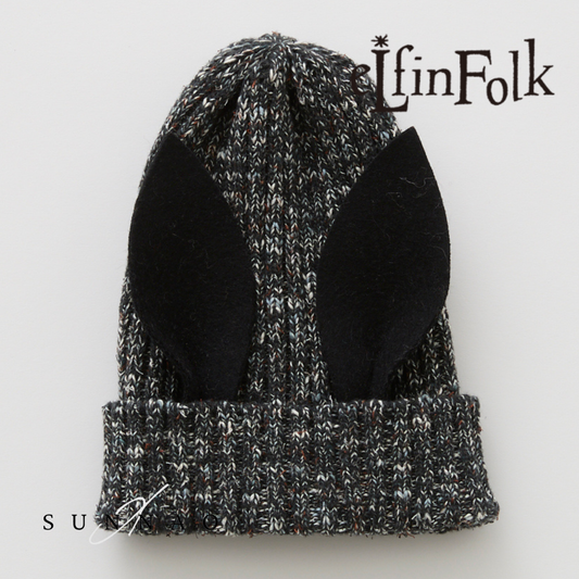 <eLfinFolk> Nep Yarn Beast Beanie by CA4LA - black