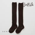 Gallery viewerに画像を読み込む, <eLfinFolk>Loose Knee-Hight Socks - dark brown
