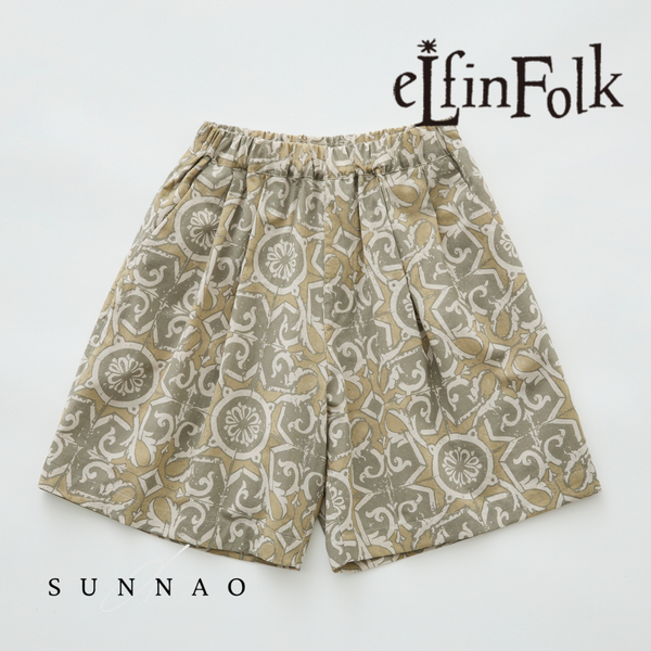 【予約/DROP2】<eLfinFolk> AZULEJOS Wide Shorts - beige