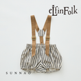 Load image into Gallery viewer, <eLfinFolk> C/L Stripe Suspenders Bloomers - gray　
