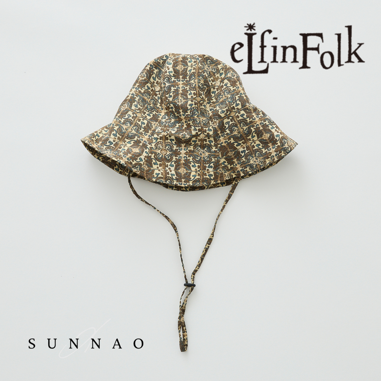 【予約/DROP2】<eLfinFolk> Old TiLe Printed Tulip Hat - brown