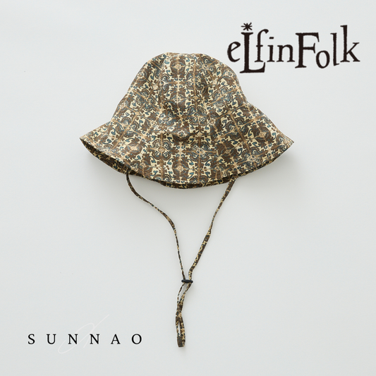 【予約/DROP2】<eLfinFolk> Old TiLe Printed Tulip Hat - brown