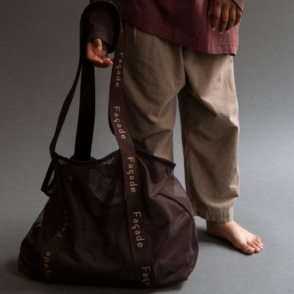 <façade> Tote bag - Burgundy