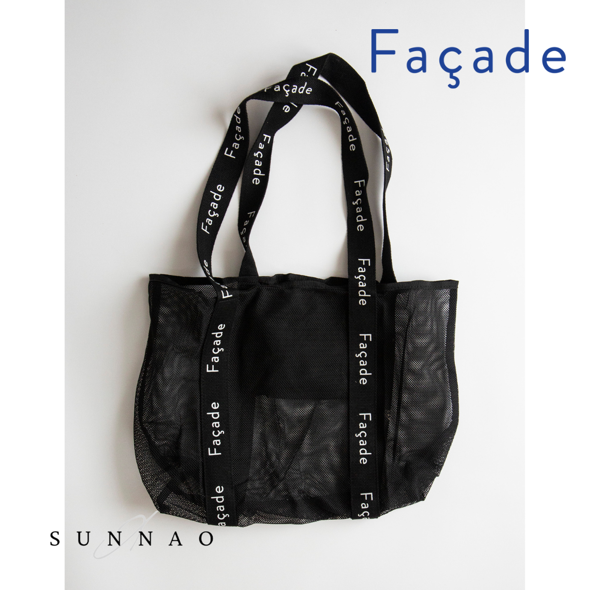 <façade> Tote Bag - Black　