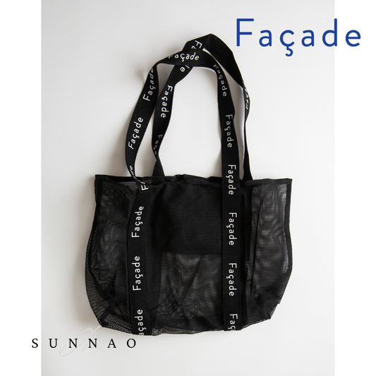 <façade> Tote Bag - Black　