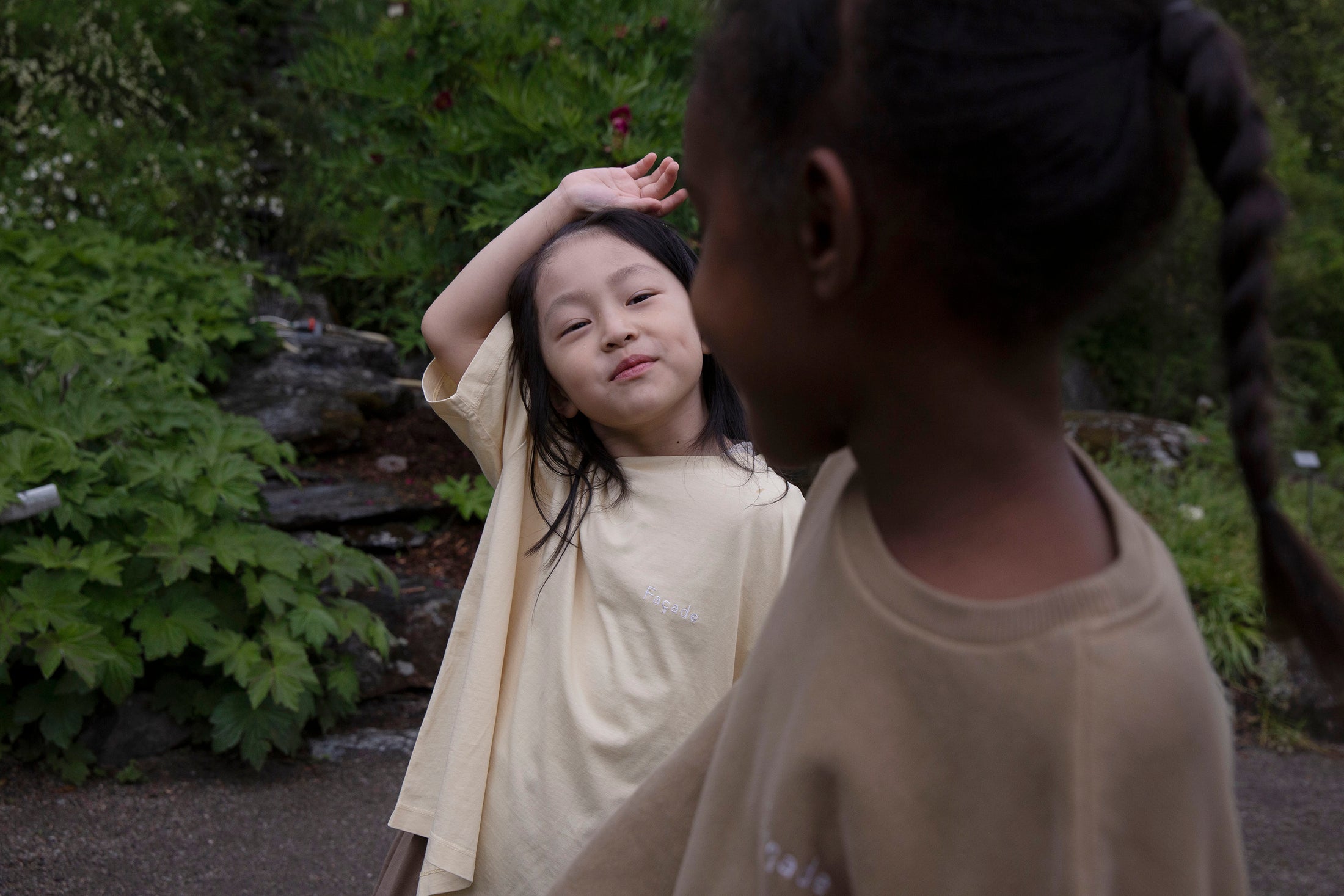 <façade> Wide SS tee - Butter　