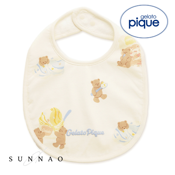 <gelato pique> BABY ice cream bear bib - CREAM　