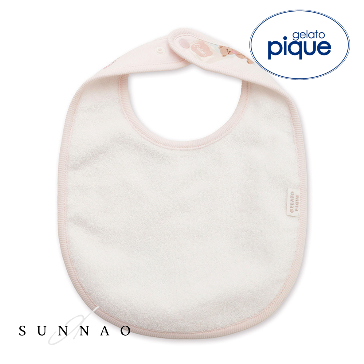 <gelato pique> BABY Ice cream bear bib - PINK
