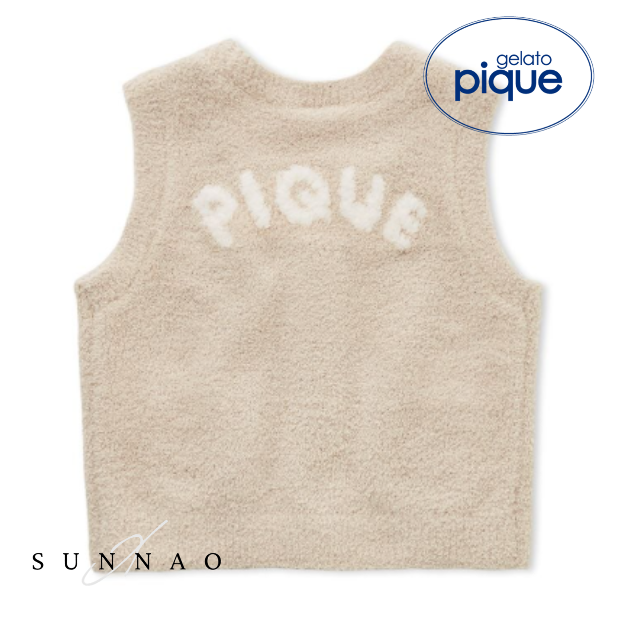 <gelato pique> BABY POWDER BEAR VEST
