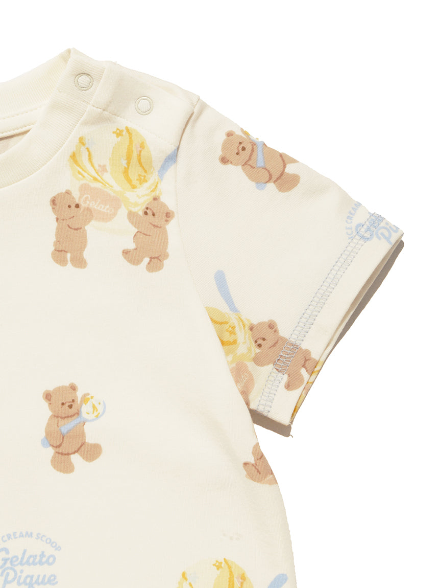 <gelato pique> BABY ice cream bear T  - CREAM