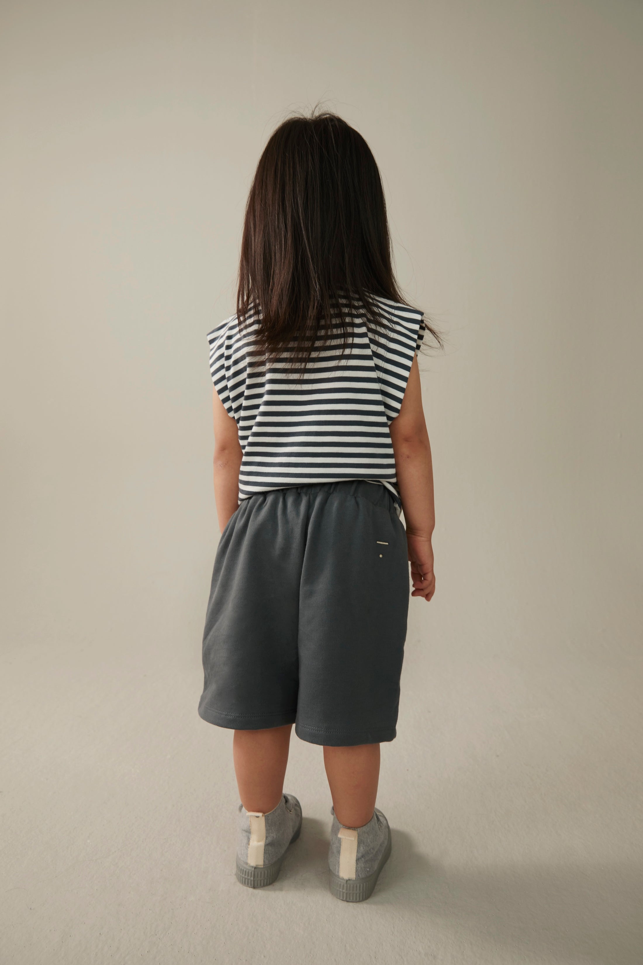 <GRAY LABEL>Muscle Tee - Blue Grey/Cream（1-8Y）