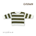 Gallery viewerに画像を読み込む, <GROWN>Organic 7-Stripe Long Sleeve Tee Herb（6M-6Y）
