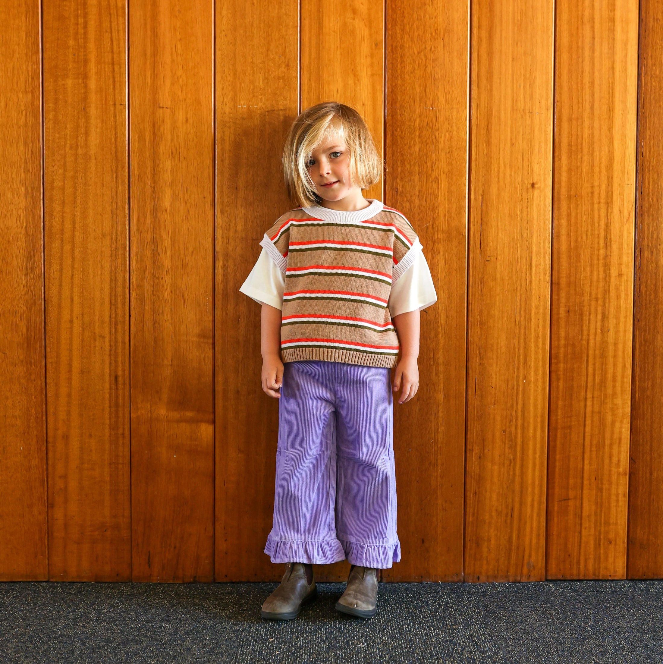 <GROWN> Organic Striped Vest（6M-6Y）