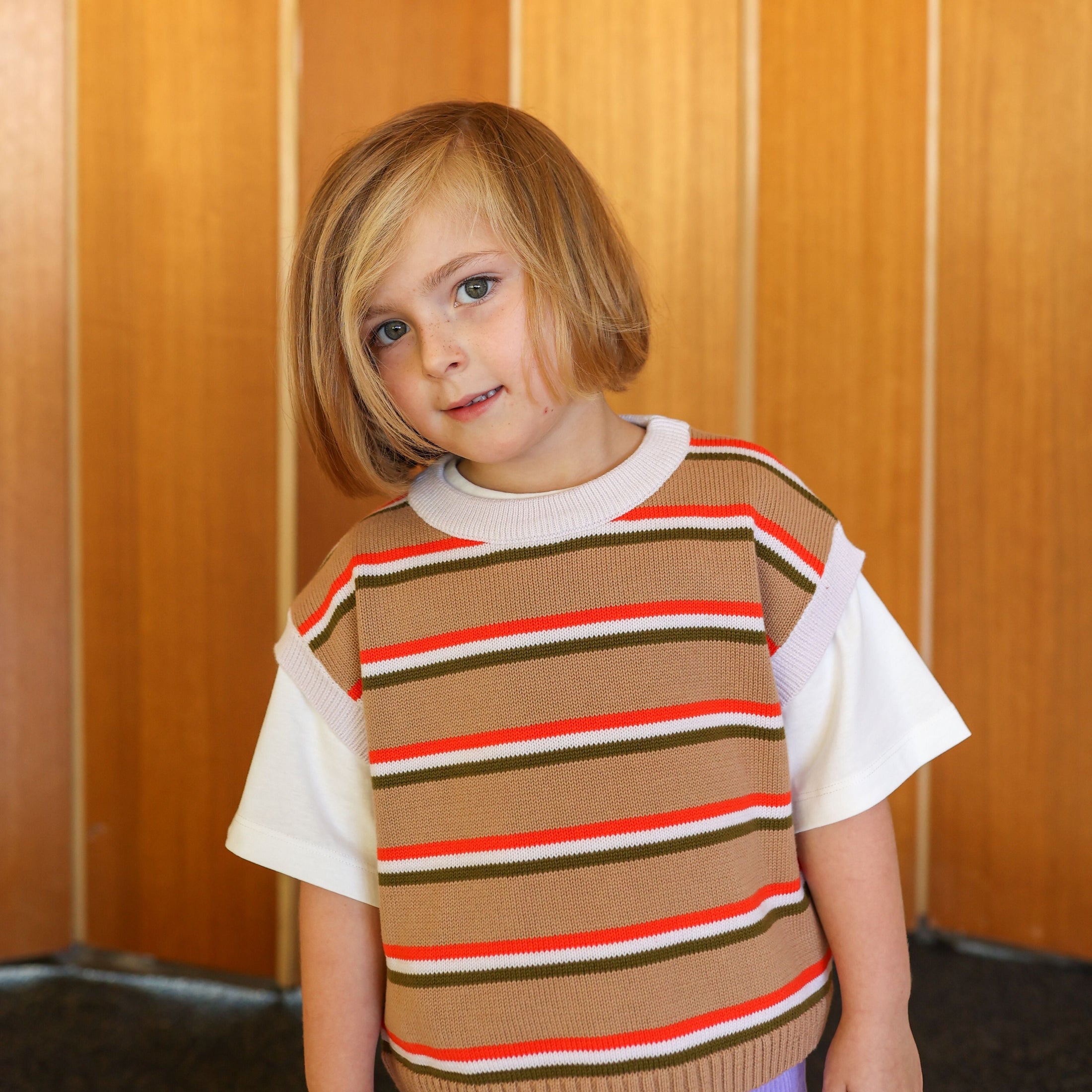 <GROWN> Organic Striped Vest（6M-6Y）