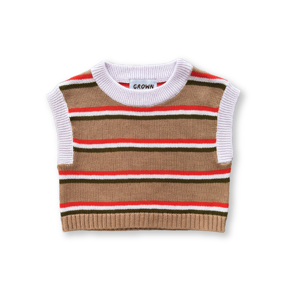 <GROWN> Organic Striped Vest（6M-6Y）