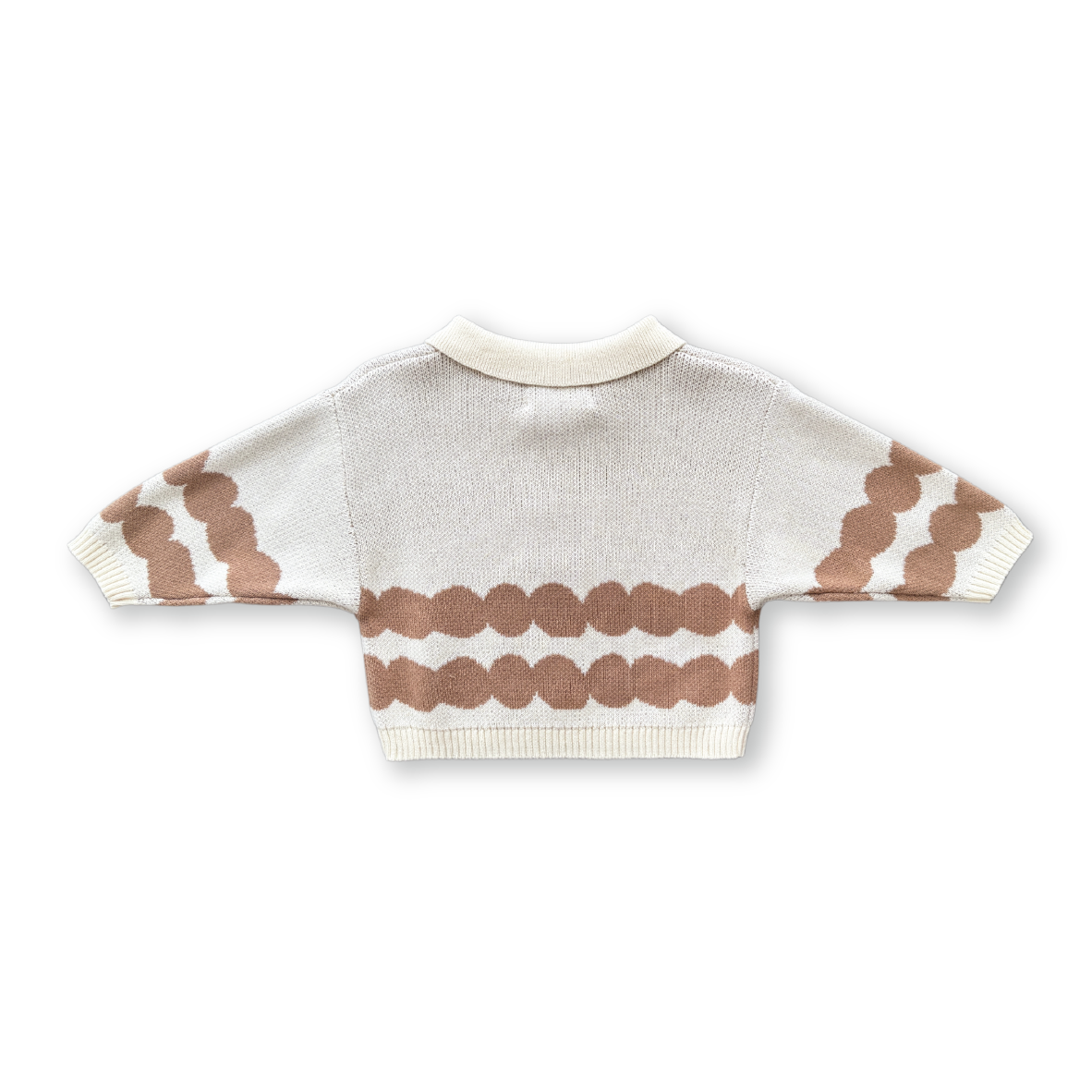 <GROWN> Pebble Collar Pull Over - Milk & Clay（6M-6Y）