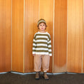 Gallery viewerに画像を読み込む, <GROWN>Organic 7-Stripe Long Sleeve Tee Herb（6M-6Y）
