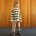 Gallery viewerに画像を読み込む, <GROWN>Organic 7-Stripe Long Sleeve Tee Herb（6M-6Y）
