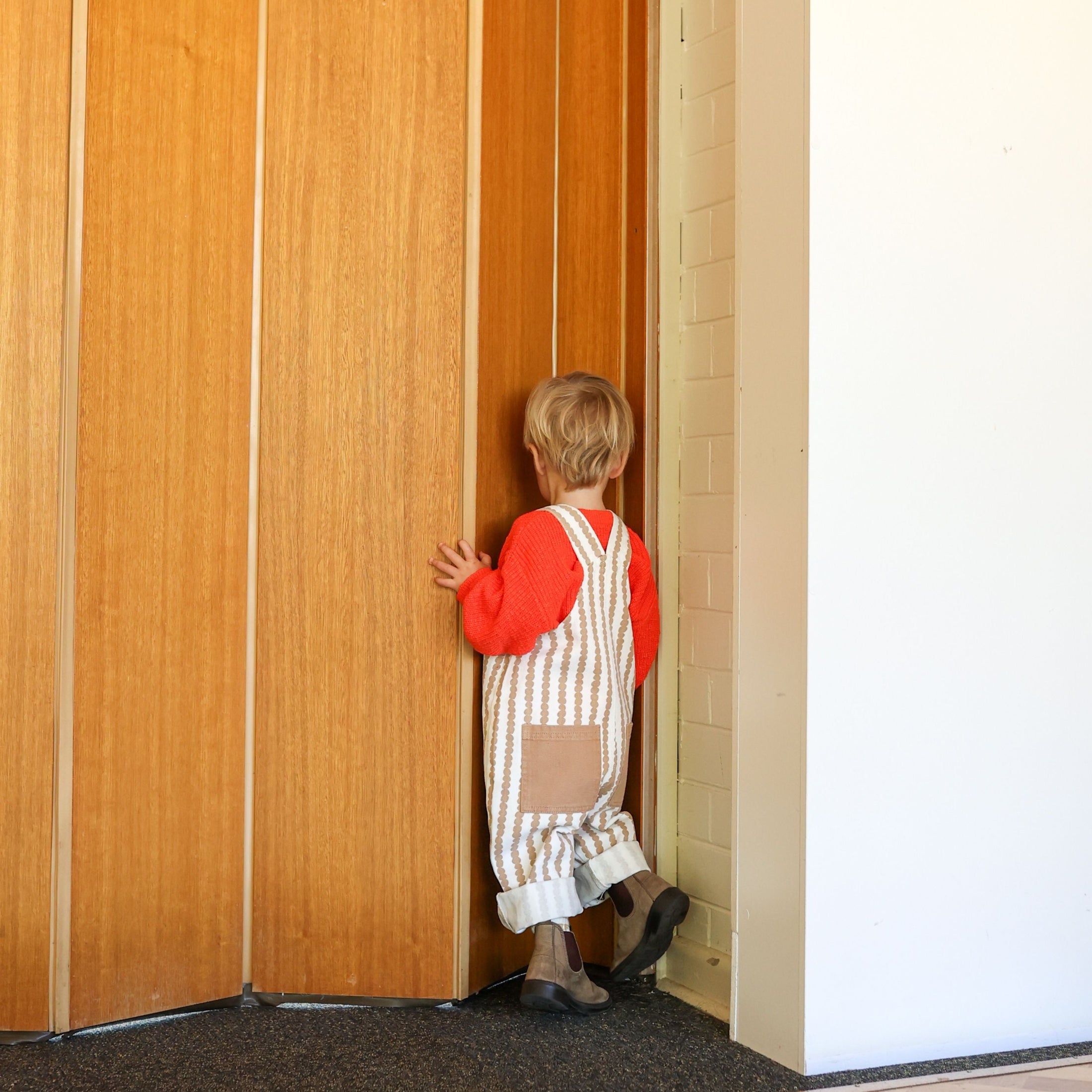 <GROWN>Everyday Organic Overalls - Stacked Pebble（6M-7Y）