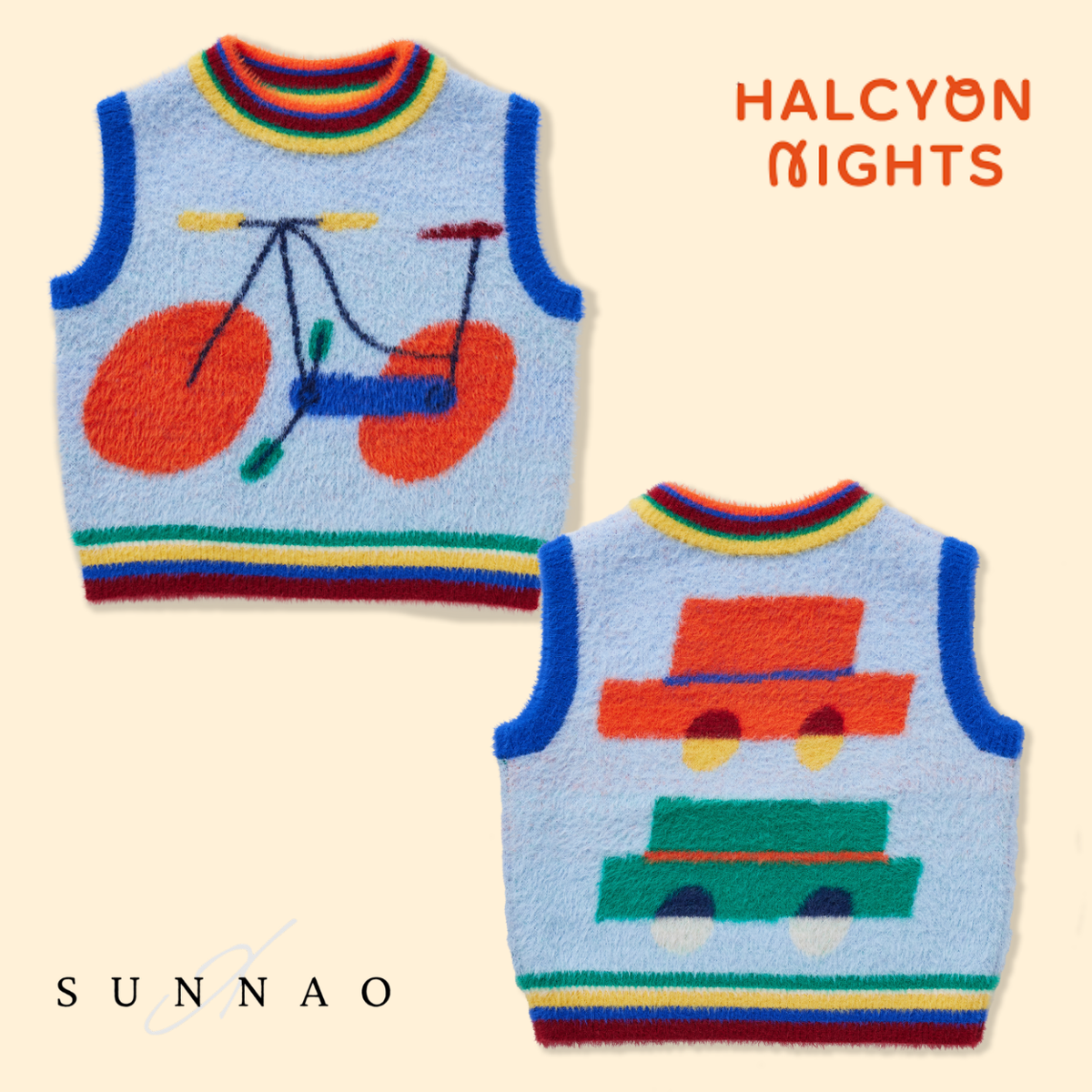 <Halcyon Nights> Fluffy Knit Vest - Beep Beep