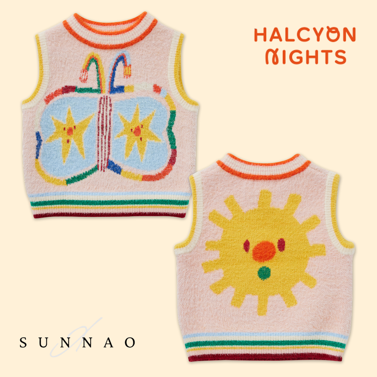 <Halcyon Nights> Fluffy Knit Vest - Flutterby