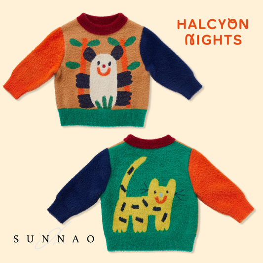 <Halcyon Nights> Fluffy Knit Jumper - Zoo Crew