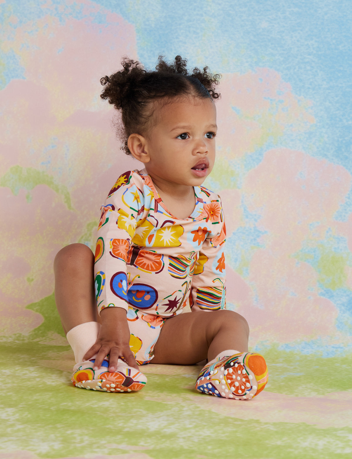 <Halcyon Nights> Long Sleeve Bodysuit - Flutterby