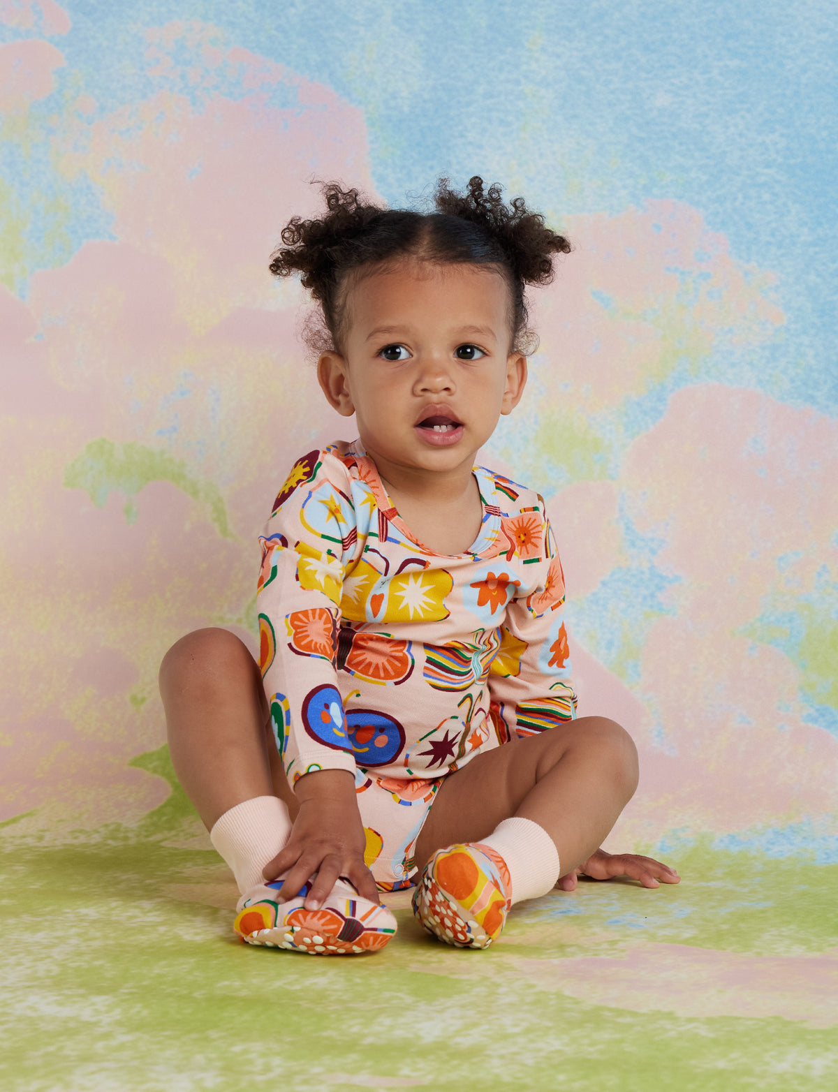 <Halcyon Nights> Long Sleeve Bodysuit - Flutterby