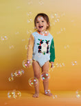 Gallery viewerに画像を読み込む, <Halcyon Nights> Terry Long Sleeve Bodysuit - Zoo Crew Blue
