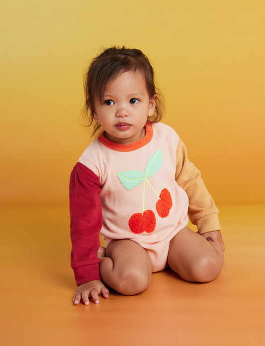 <Halcyon Nights> Terry Long Sleeve Bodysuit - Tiny Orchard