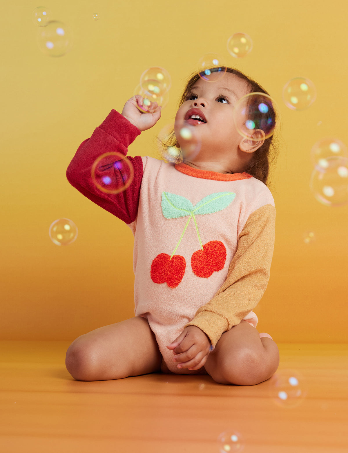 <Halcyon Nights> Terry Long Sleeve Bodysuit - Tiny Orchard