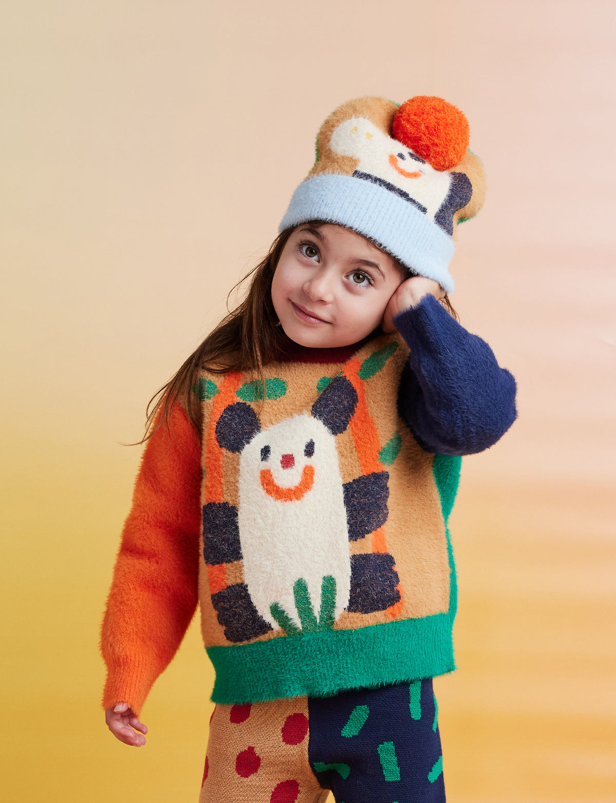 <Halcyon Nights> Fluffy Knit Jumper - Zoo Crew