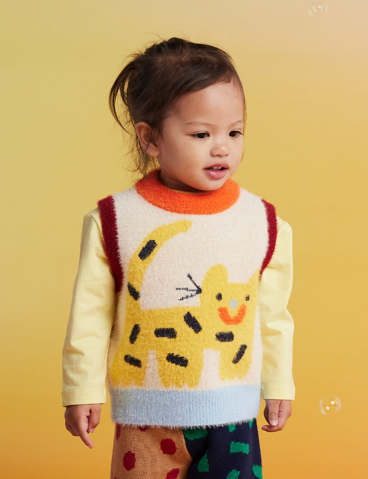 <Halcyon Nights> Fluffy Knit Vest - Zoo Crew