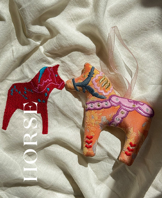 【Xmas collection】<SISSEL EDELBO>Horse Silk Ornament