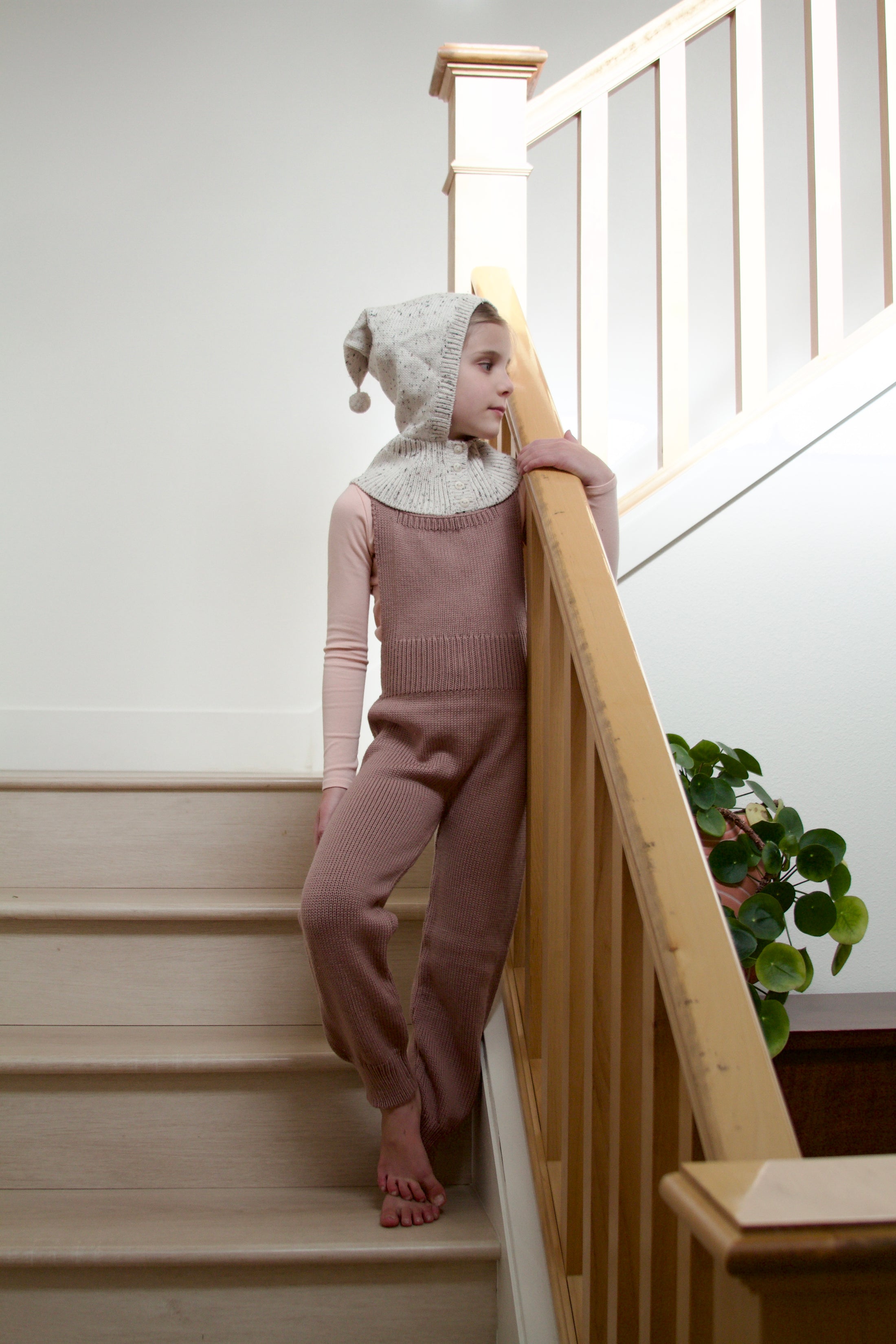 <iver and isla>  balaclava - snowdrop tweed