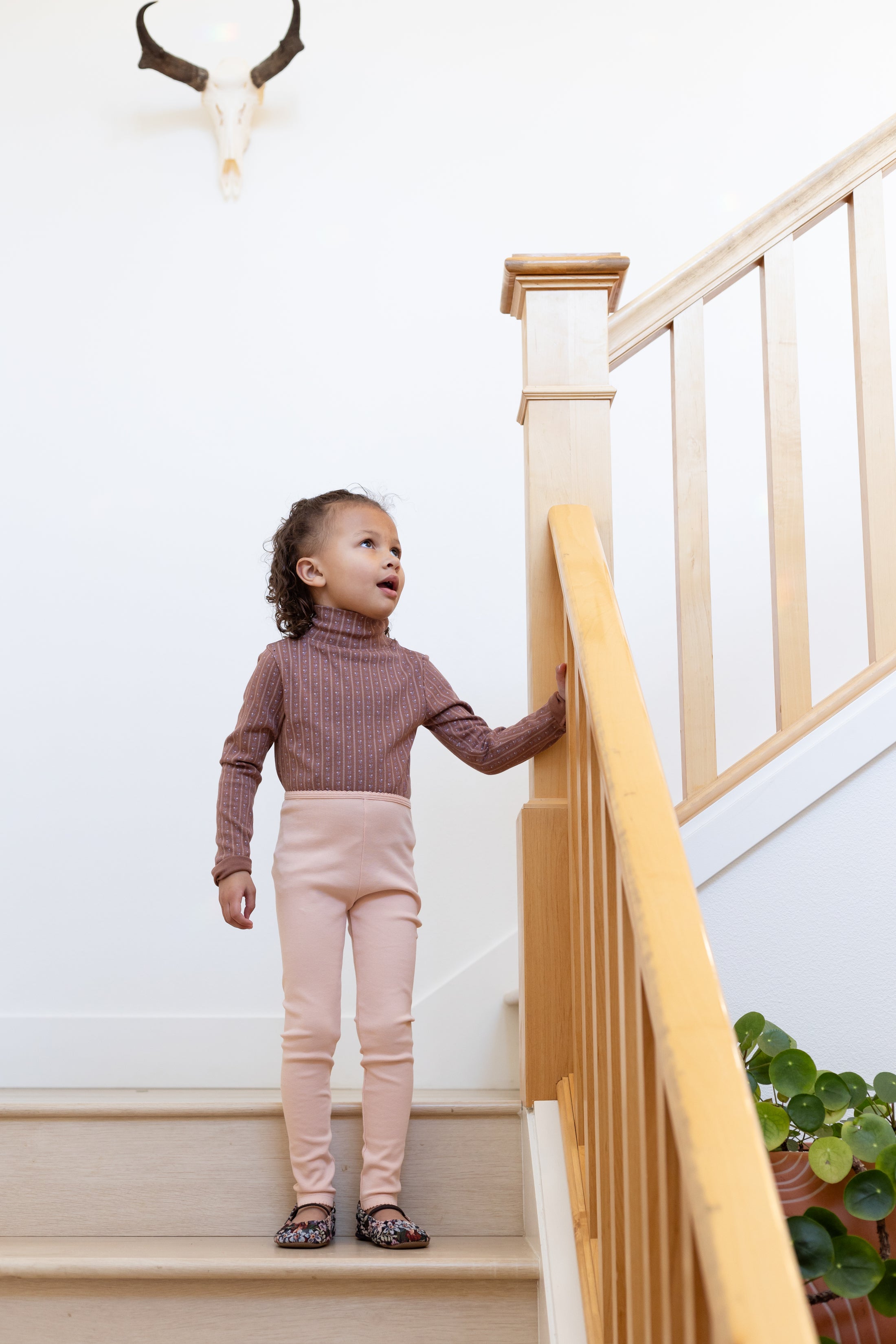 <iver and isla> pima snap turtleneck - wallpaper lace floral