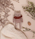 Load image into Gallery viewer, <main sauvage> Kitten knit toy - Sienna striped romper</main>
