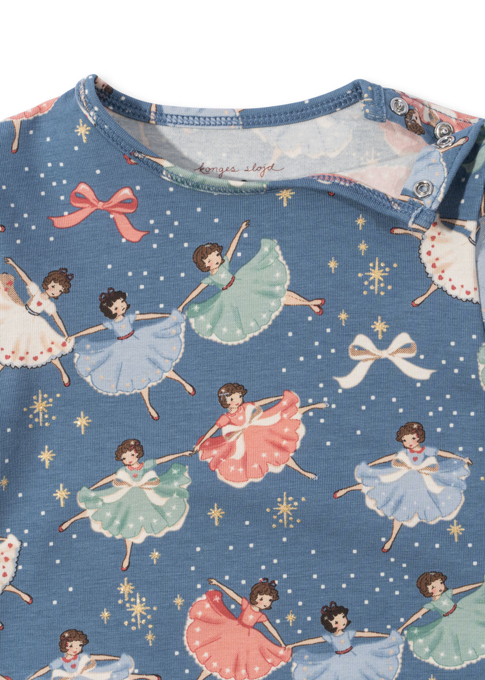 <Konges Sløjd> Xmas Pajamas - basic body/pants set - Snow bow ballerina