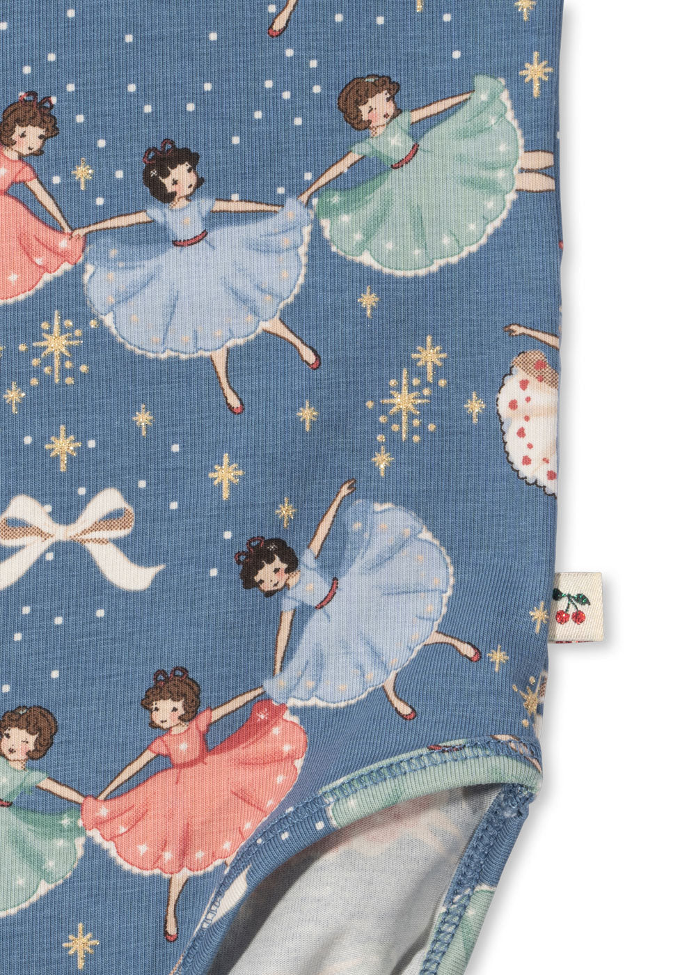 <Konges Sløjd> Xmas Pajamas - basic body/pants set - Snow bow ballerina