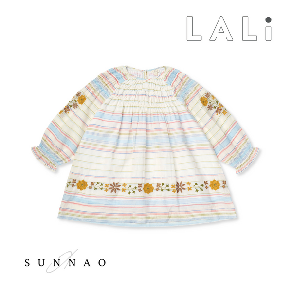 Lali Tulip Dress in Border Stripe (2-5Y)