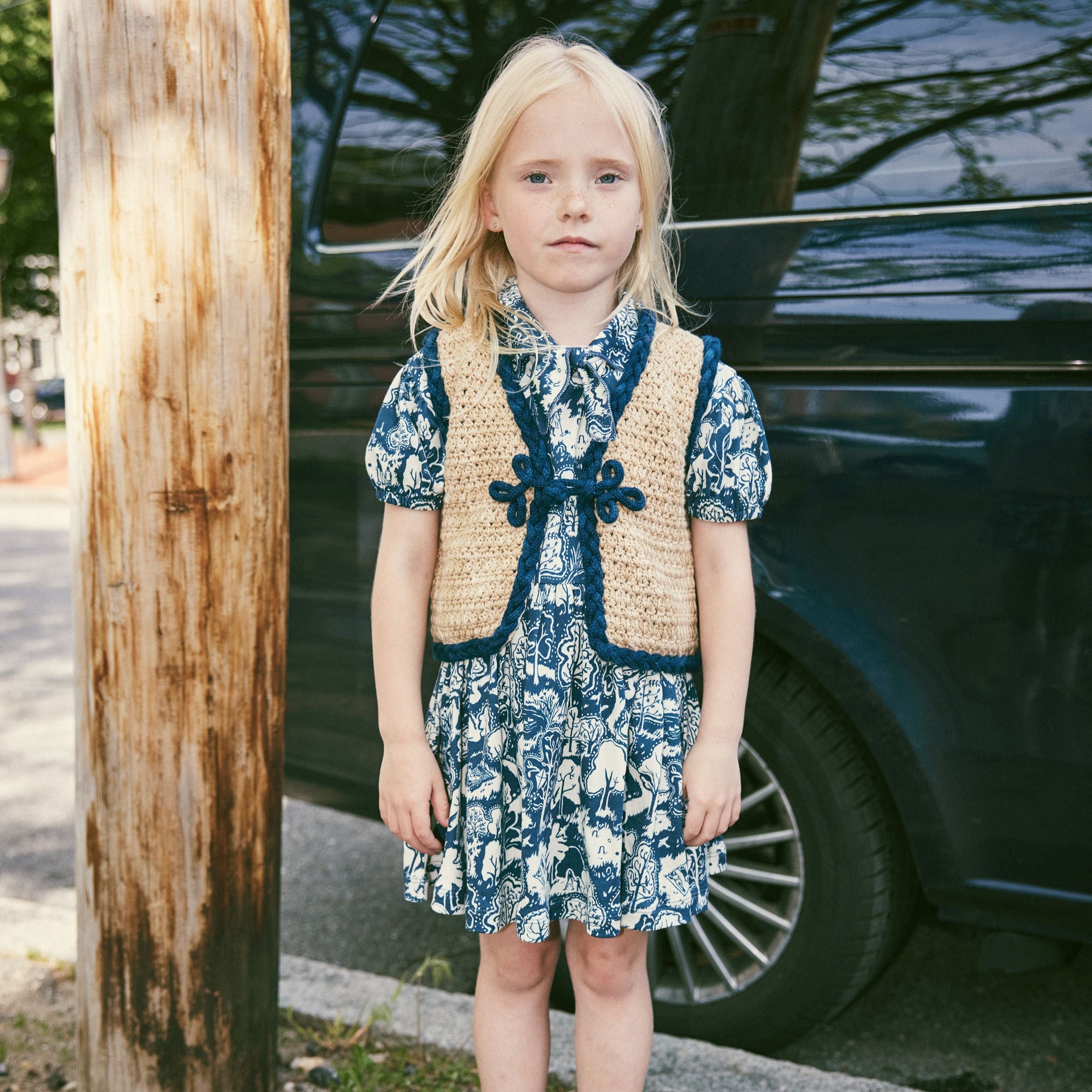 <Misha&Puff>Braid Ashbury Vest/ Alabaster（2-6Y）