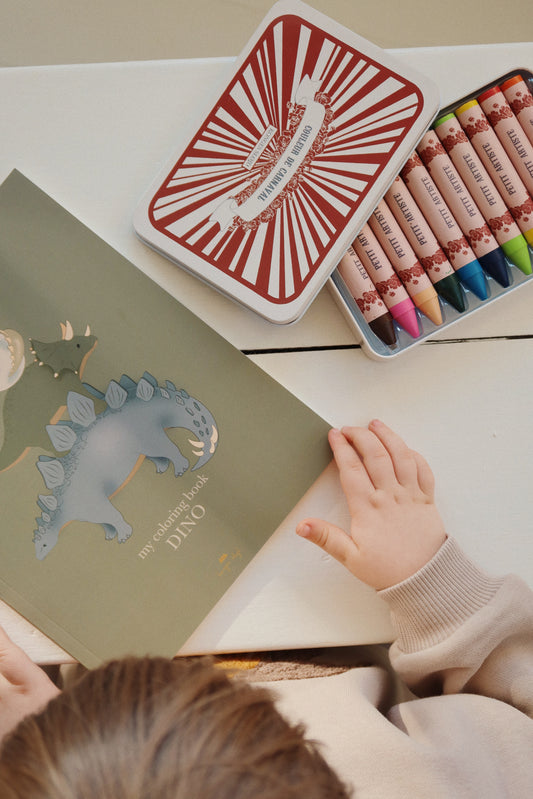 <Konges Sløjd> COLORING BOOK AND CRAYONS - DINO