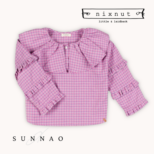 Nixnut The Top - Purple Checkered (Size 86-122)
