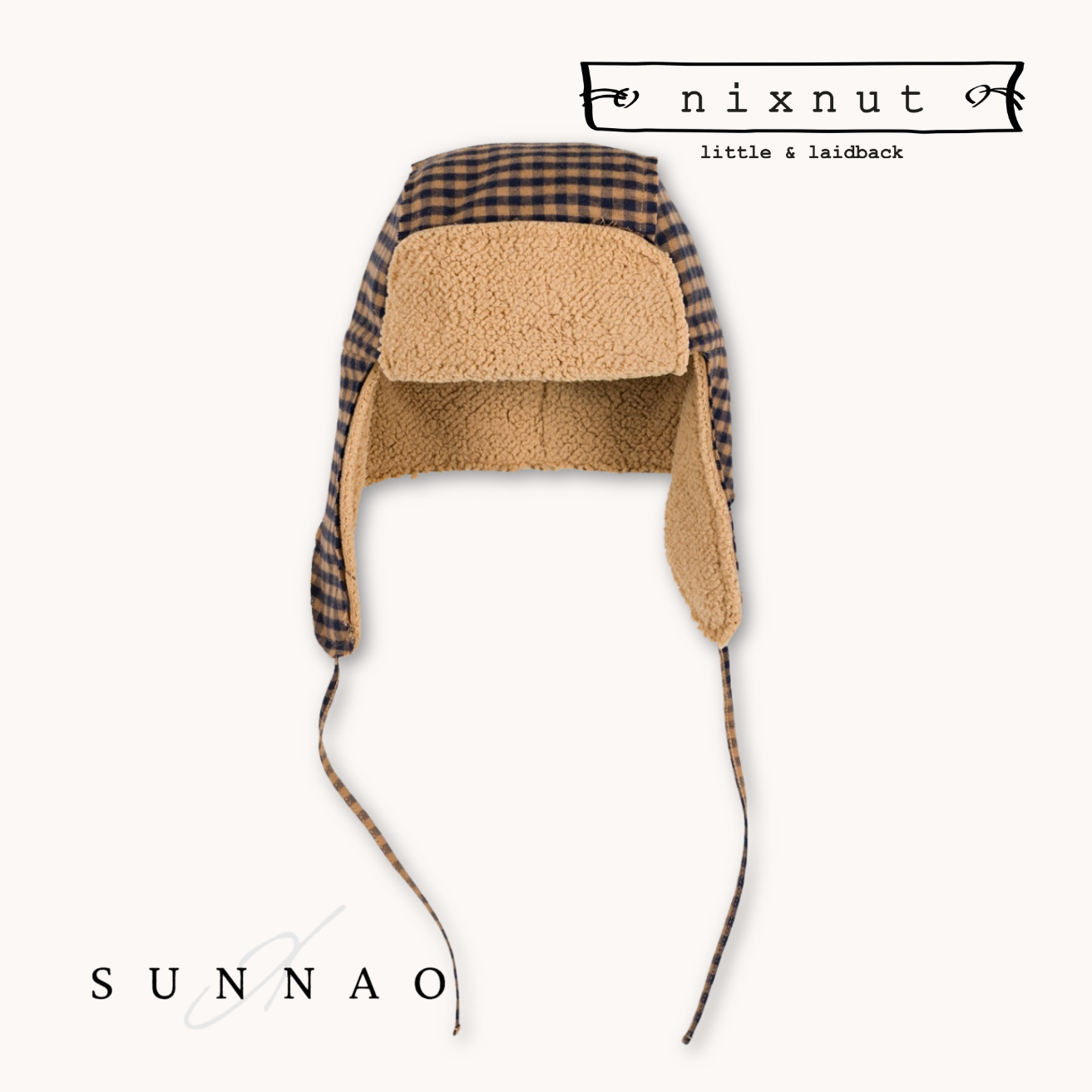 <Nixnut> Winter hat - Navy Checkered　
