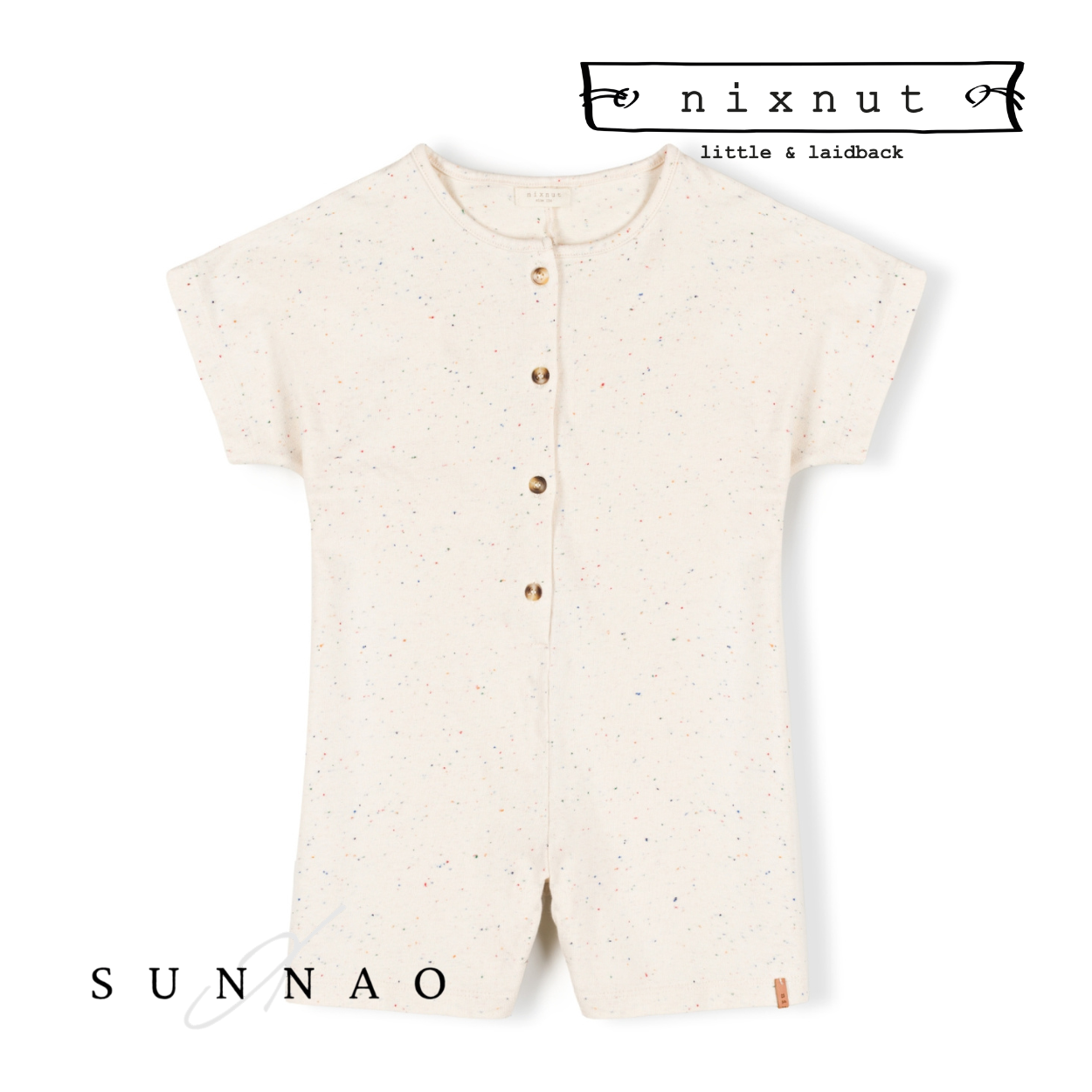 <Nixnut> Row Playsuit - Ecru Speckle
