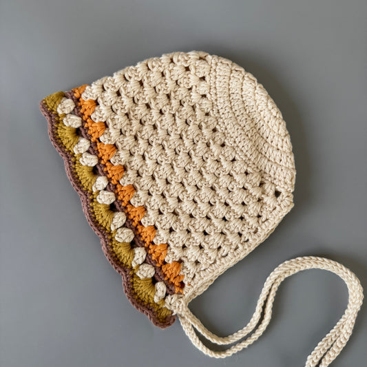 <SUNNAO SQUARE> oiro - Cotton bonnet PETAL - MARIGOL